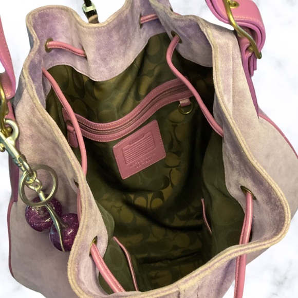 Coach Vintage Limited Edition Purple Suede Boho Bag - Picture 6 of 10